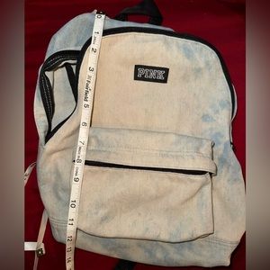 PINK Victoria Secret Stonewash/Denim small medium Backpack. Excellent Condition.